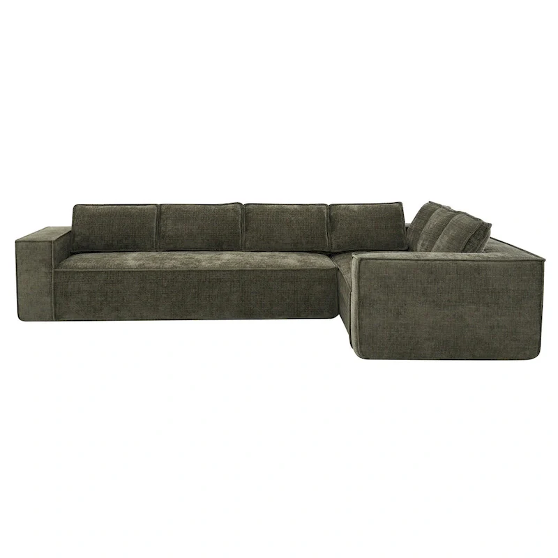 L-Shaped Modular Sectional Sofa, Chenille Cloud Sofa Set