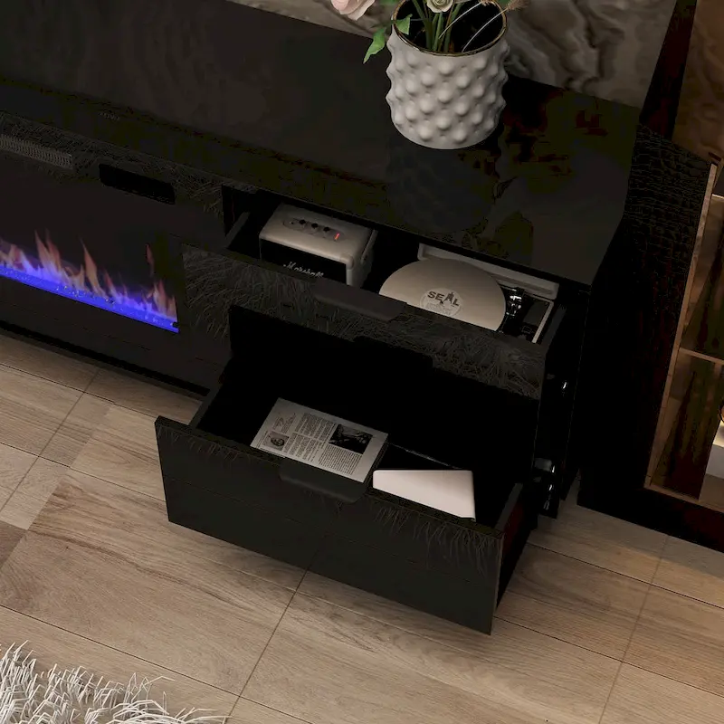 Electric Fireplace TV Stand Entertainment Center with Remote Control