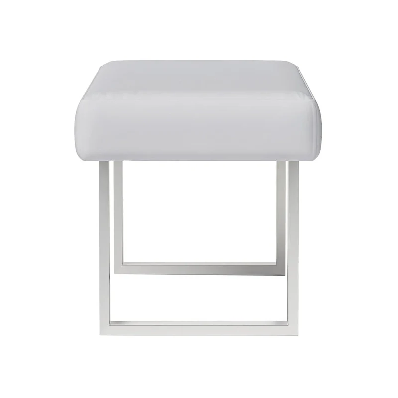 Somette Leah White Dining Bench - Dining Bench