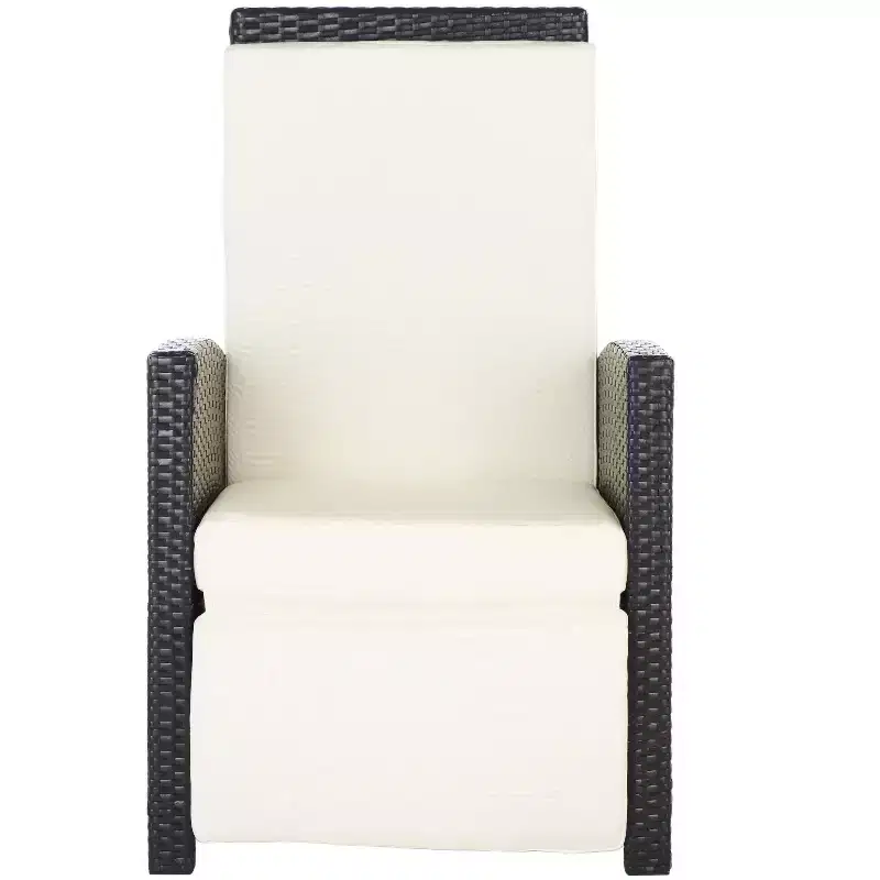 Herdla Recliner Chair Indoor/Outdoor - PAT9021 - Black/Beige - Safavieh
