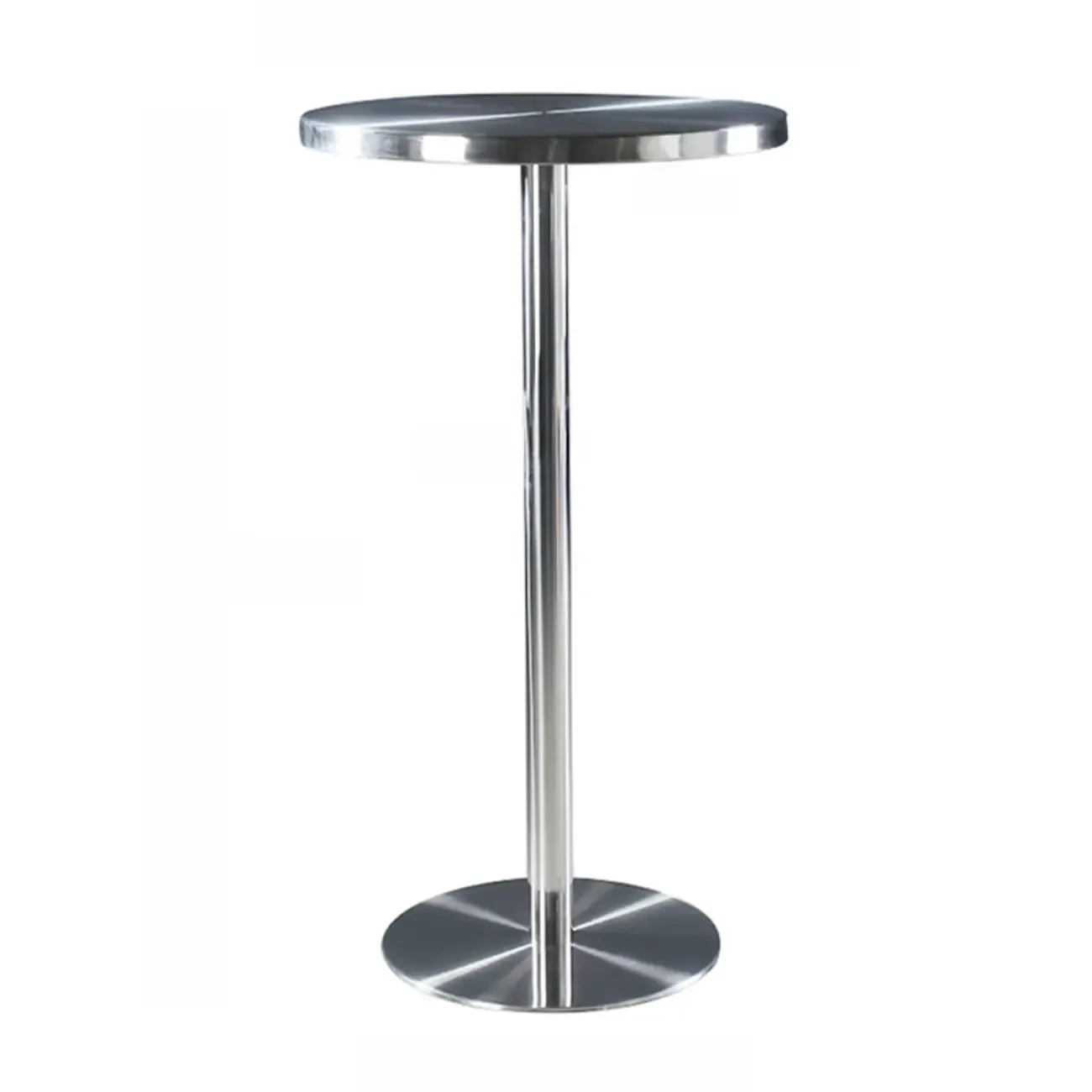 Industrial Silver Stainless Steel Bar Table