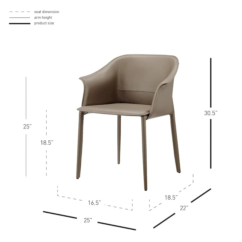 Recycled PU Leather Dining Chair