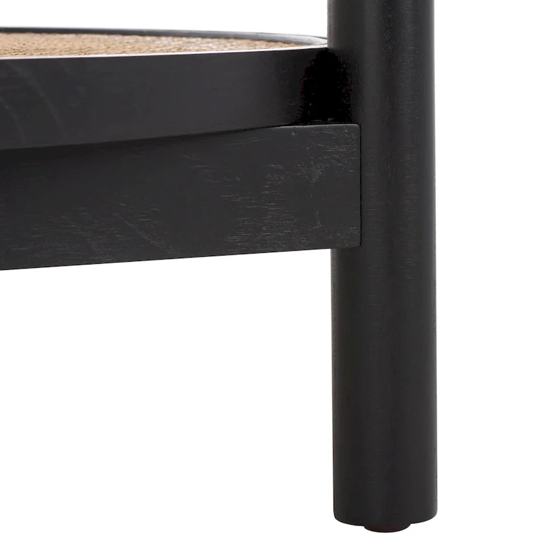 SAFAVIEH Couture Falak 2-Tier Rattan/Glass Coffee Table - 35 In. W x 35 In. D x 18 In. H - 35W x 35D x 18H