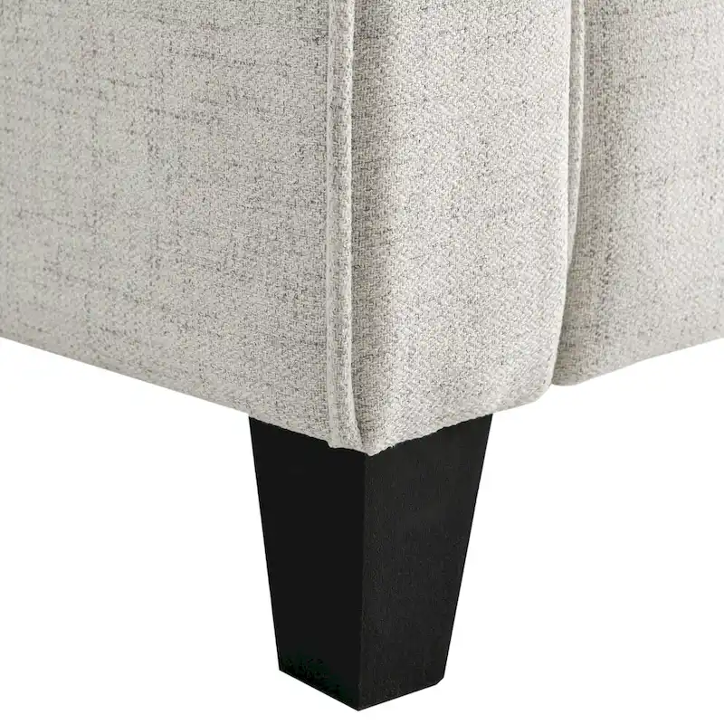 Tufted Microfiber Accent Chair - Single Seat with Curved Arms