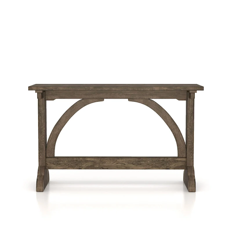 Rustic Oak 47-inch Console Table with Trestle Base
