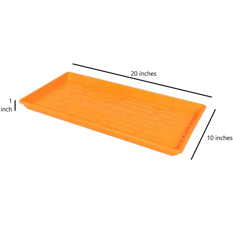 SUNPACK 10 x 20 Heavy Duty Shallow Plastic Seed Starting Tray, 1