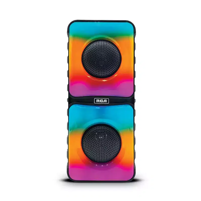 RCA Disco 204 Flame Effect Bluetooth Party Speaker with Dual 4 Woofers