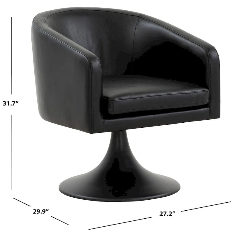 SAFAVIEH Couture Tela Pedestal Chair - 27.6 W x 29.7 L x 31.9 H - 27Wx30Dx32H