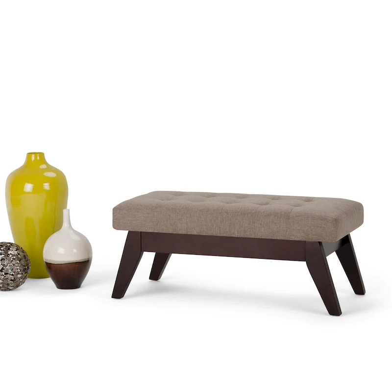 WYNDENHALL Tierney 40 inch Wide Mid Century Modern Rectangle Ottoman Bench