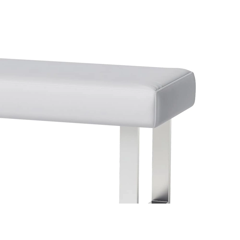 Somette Leah White Dining Bench - Dining Bench