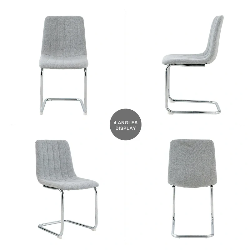 Set of 4 Modern Dining Chair with Metal Legs