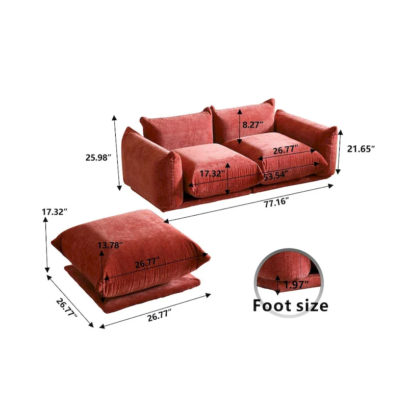 Living Room Furniture Love Seat Sofa Double Seat Sofa