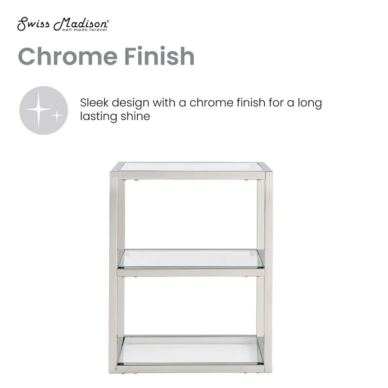 Pierre 16X20X10 Wall-Mounted Linen Cabinet In Chrome