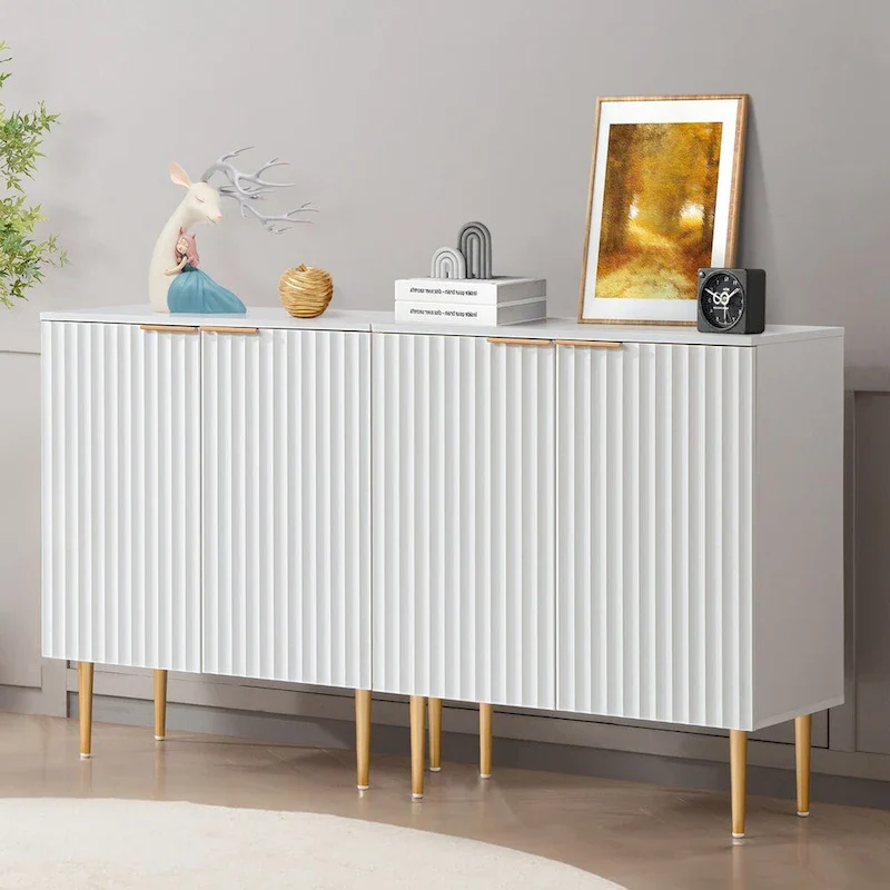 SICOTAS Sideboard Buffet Cabinet Set of 2 with Adjustable Shelves - N/A