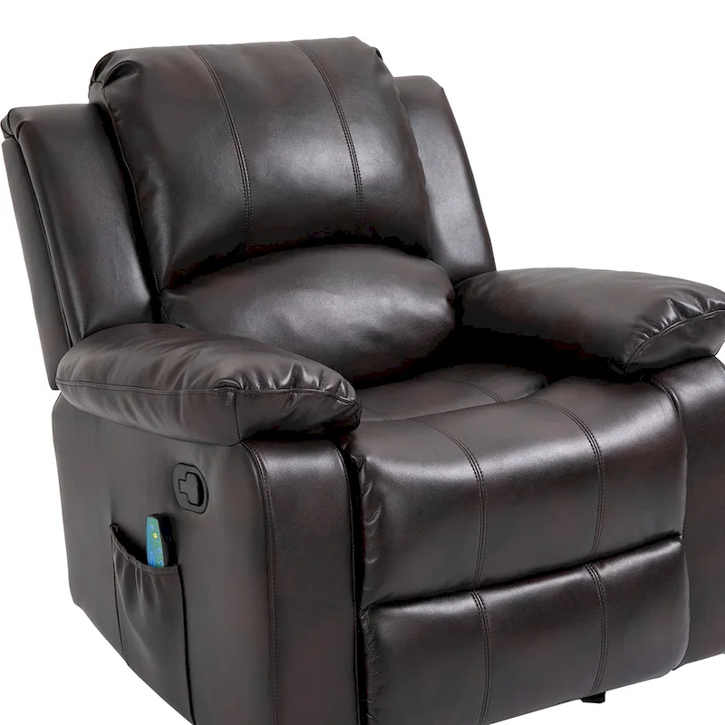 Clihome Faux Leather Recliner Chair with Massage
