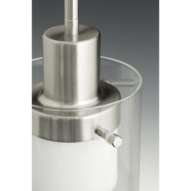 Progress Lighting Moderna Steel Clear Glass One-light LED Mini Pendant - N/A