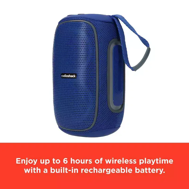 RadioShack Portable Bluetooth Speaker 30W IPX5 Blue Gray With RGB Lights With TWS For Pairing 4000mAh