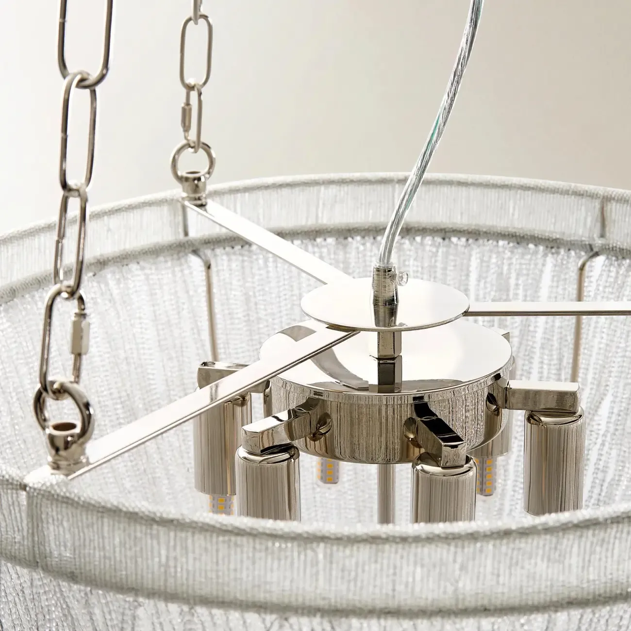 Luxury Elegant Clear Glass Beaded Chandelier