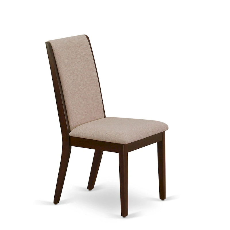 East West Furniture 11 Piece Dining Table Set- a Wooden Table and 10 Linen Fabric Upholstered Chairs(Finish Options)