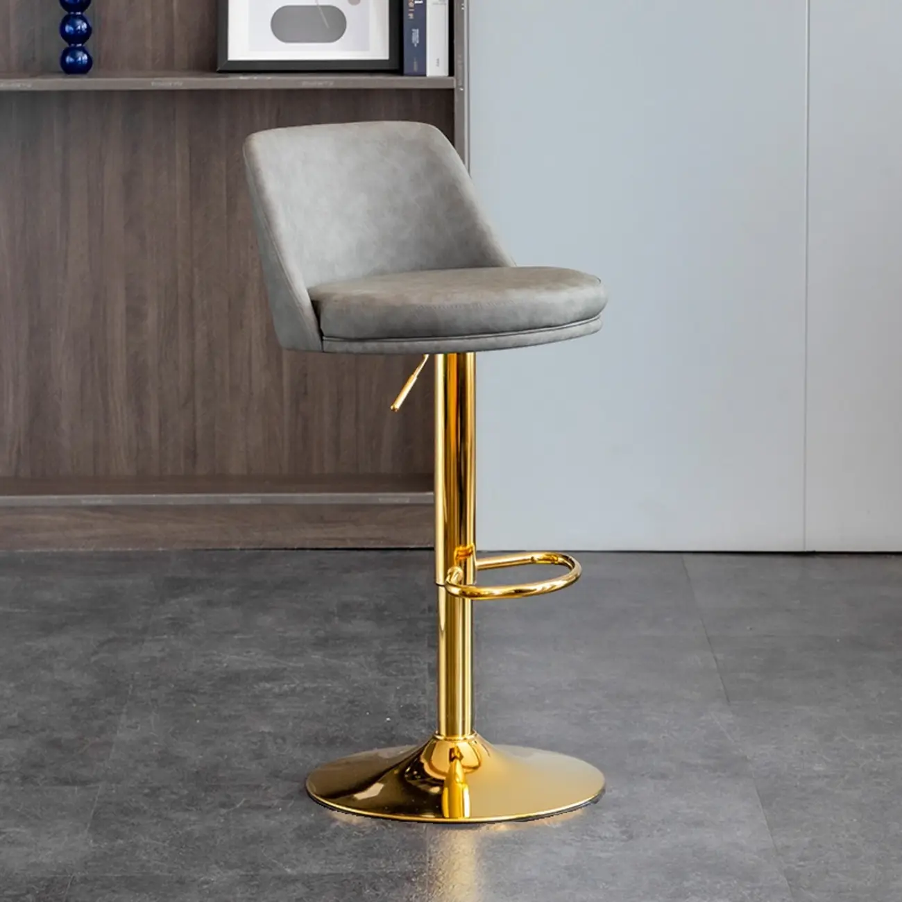 Adjustable Swivel Leather Modern Bar Stools