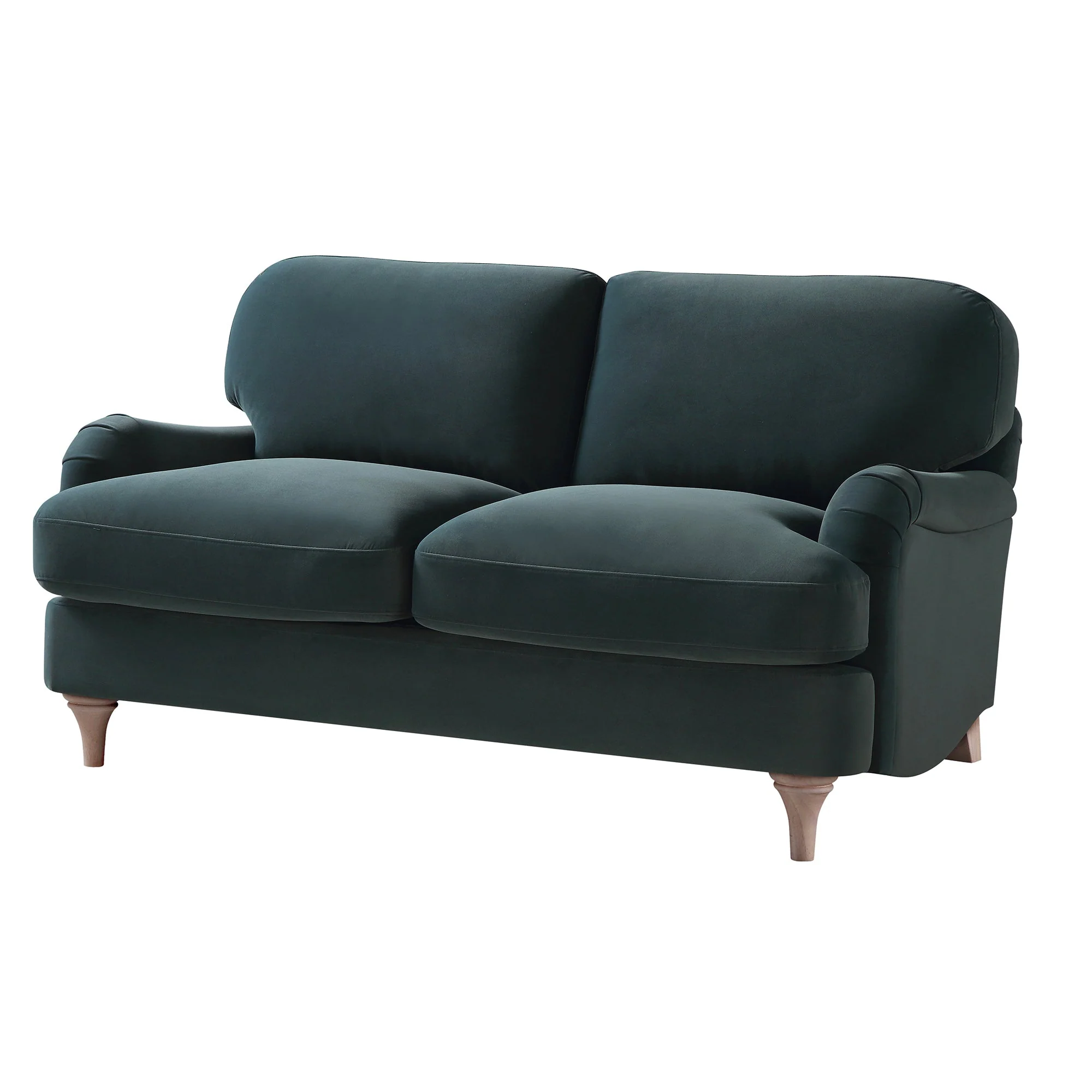 Aegean Blue Velvet Sofa, 2-Seater
