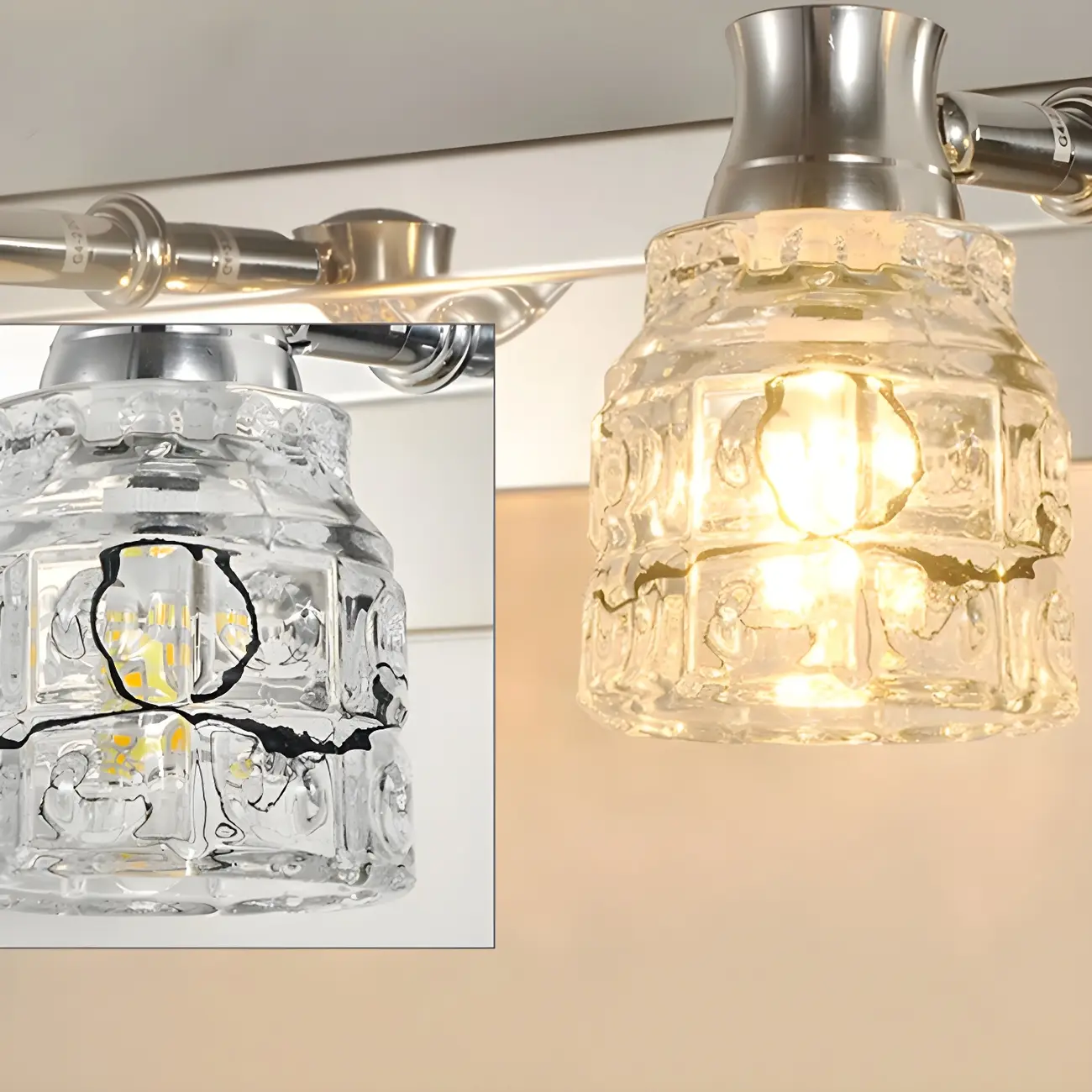Modern Chrome Crystal Bathroom Vanity Light