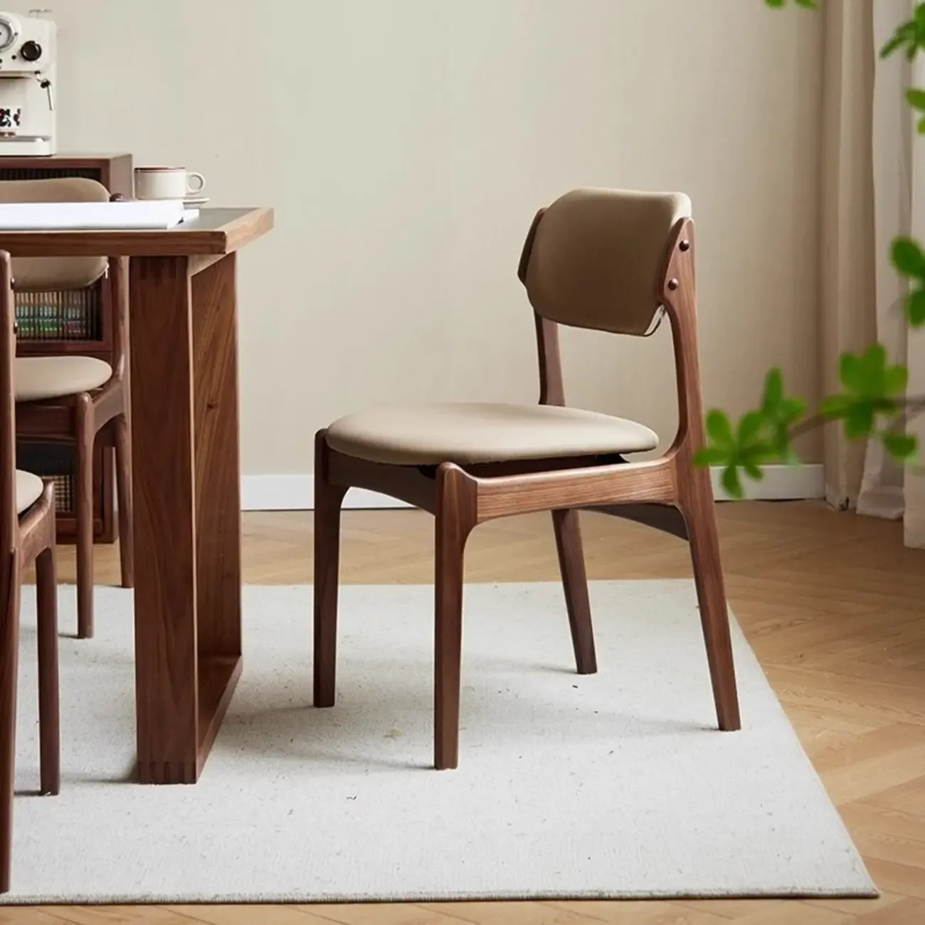 Modern Armless Faux Leather Dining Side Chair