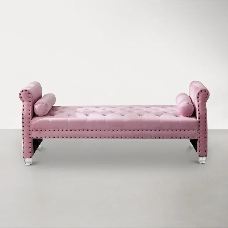 Viggo Rolled Arm Tufted Chaise Lounge