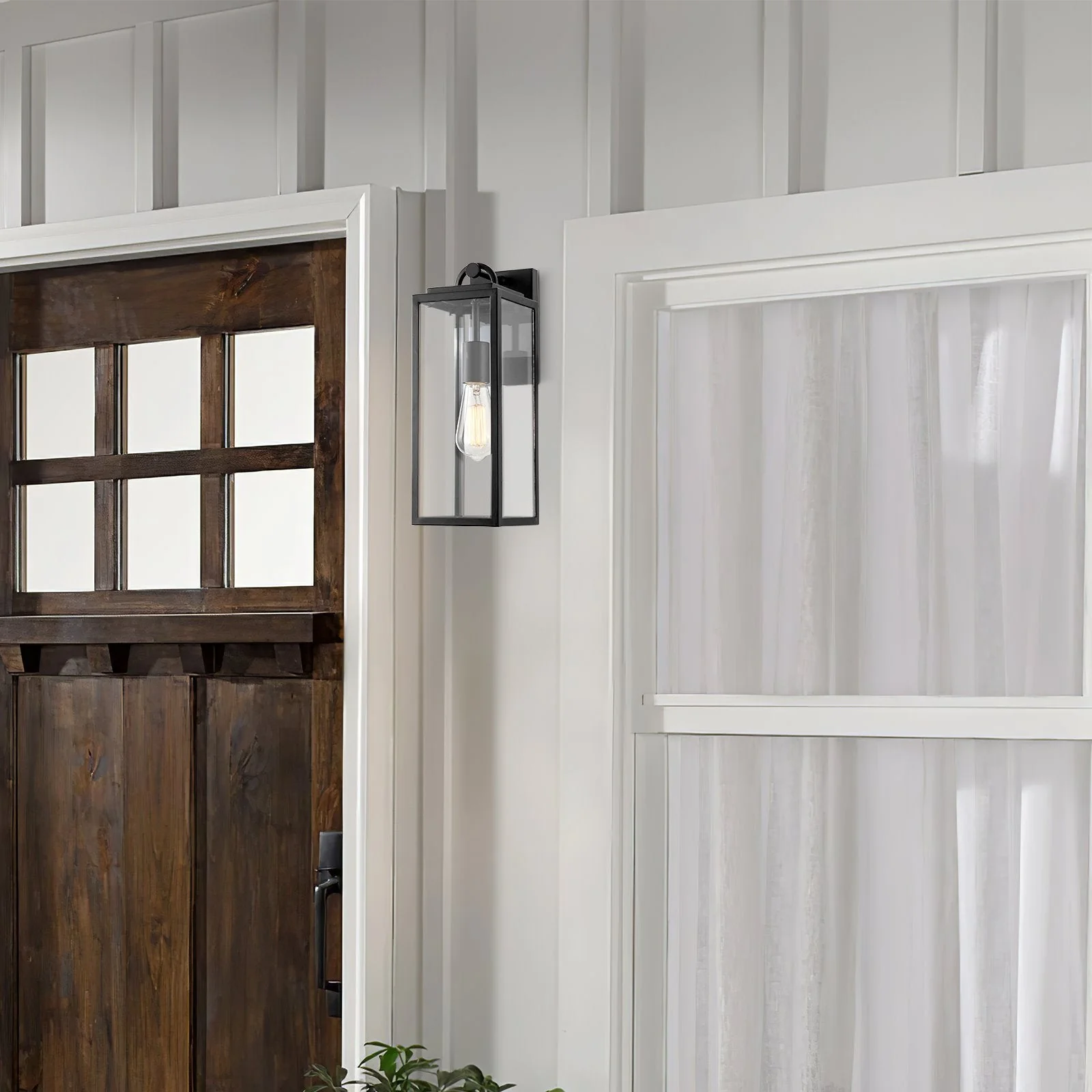 Damon 16  Industrial Farmhouse Weather Resistant Outdoor Wall Sconce