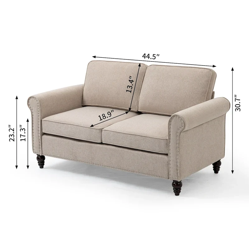 45 inch, 2 Seater Loveseat Sofa