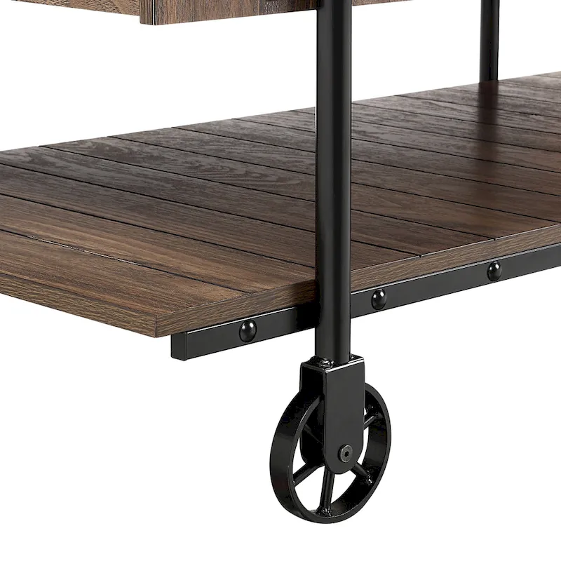 Hyssop Farmhouse 47-inch Metal 1-Shelf Console Table by Furniture of America