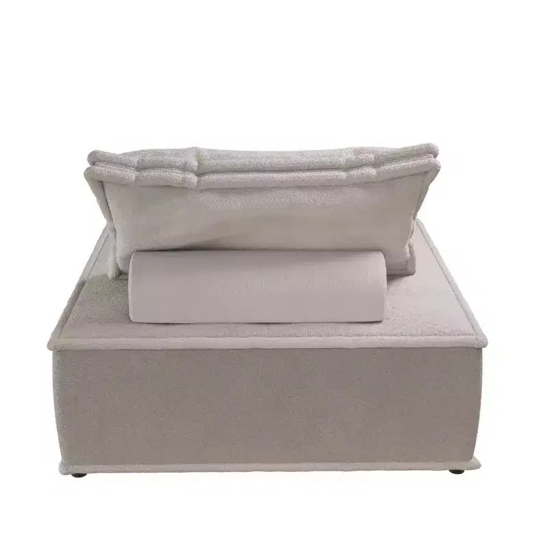 DHP Paloma Upholstered Armless Modular Chair with Backrest Pillow