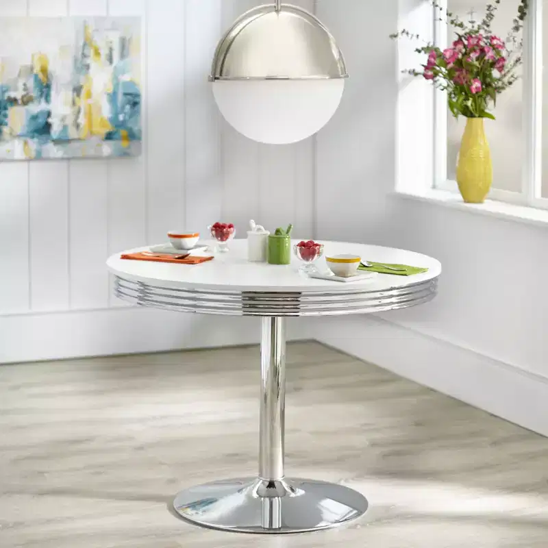 Buylateral Raleigh Retro Dining Table White