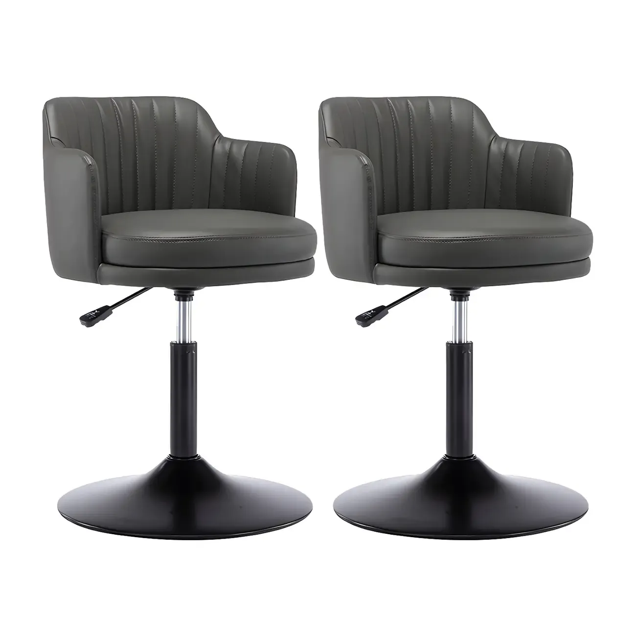 Modern Leather Armrests Swivel Adjustable Bar Stool