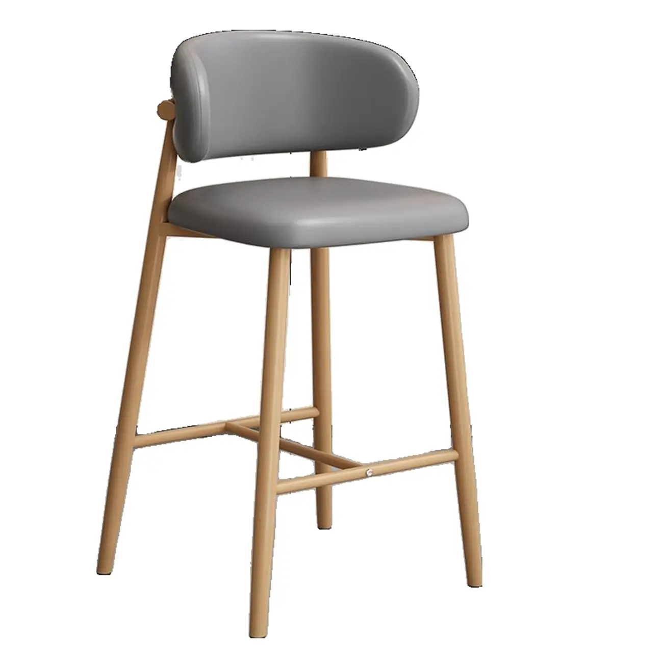 Modern Upholstered Low Back Counter Height Bar Stools