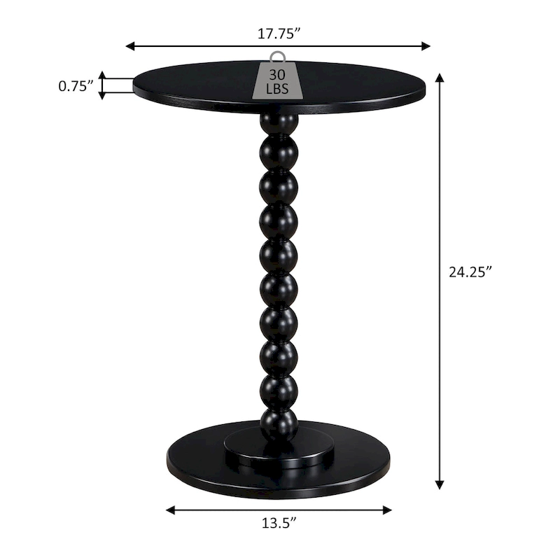 Convenience Concepts Classic Accents Round Venetian Islands Spindle Table