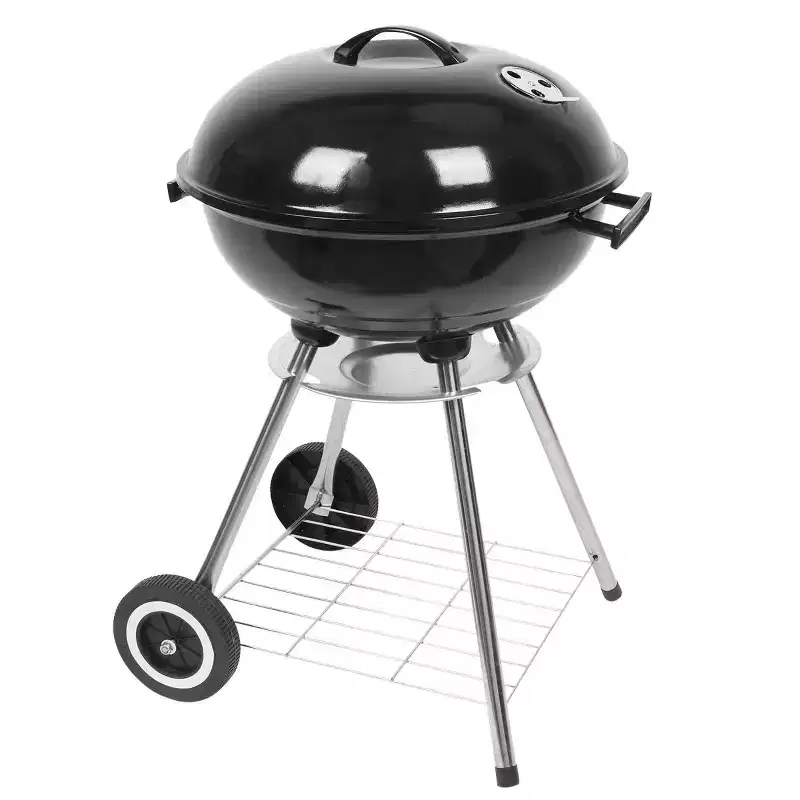 Karl Home 18 in. Apple Charcoal Grill in Black with Wheels