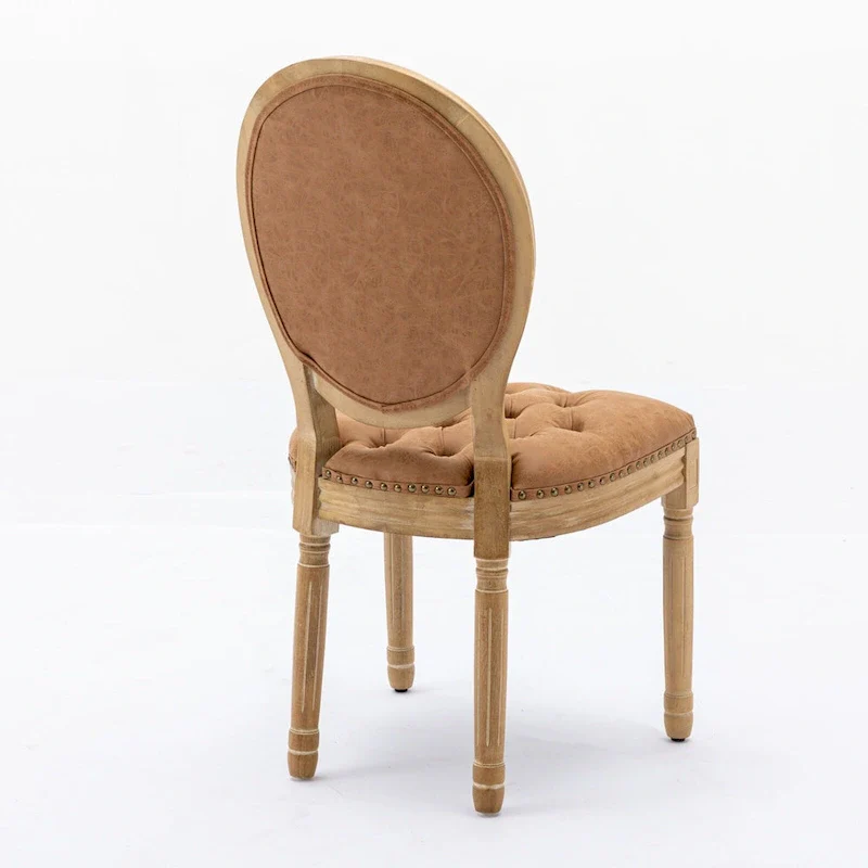 French Chair Dining Chair Solid Wood with Nailhead Trim Set of 2