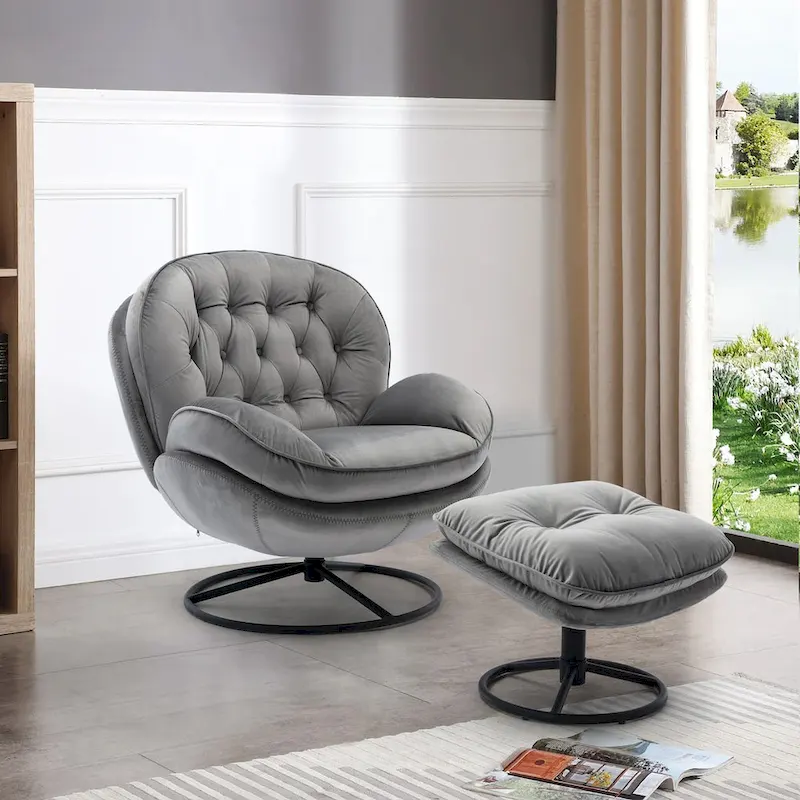 Accent chair TV Chair Living room Chair with Ottoman