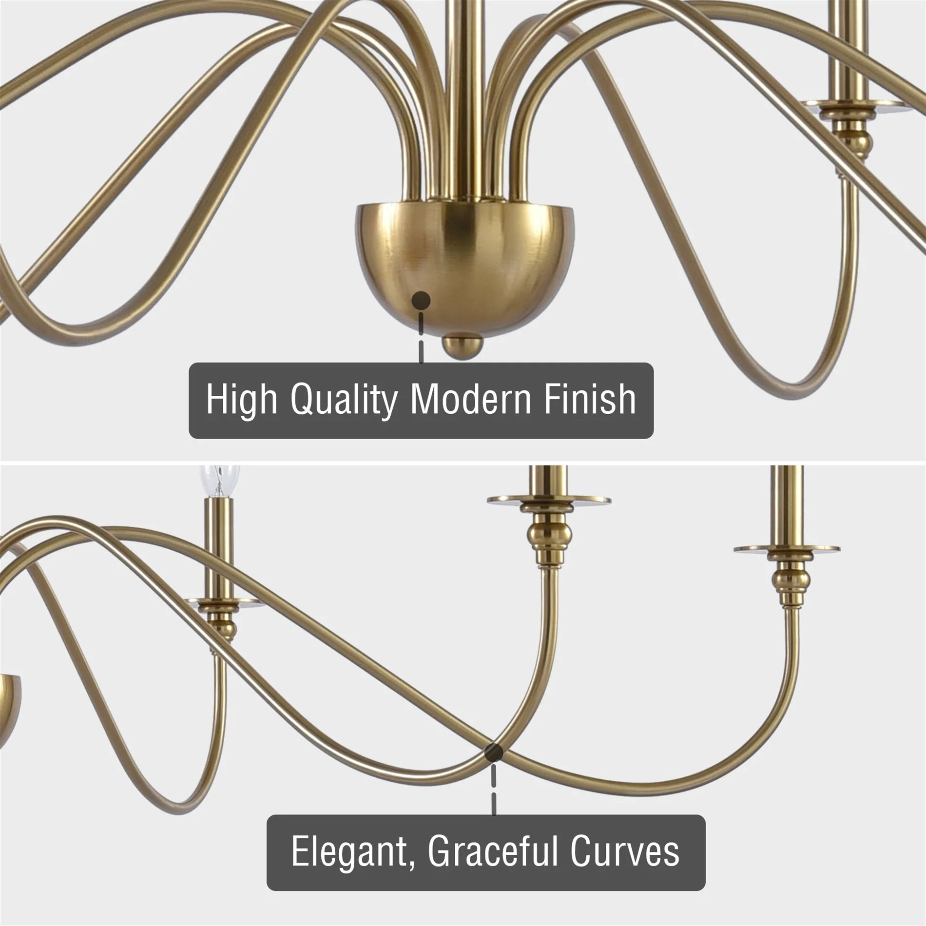 Archer 47 6-Light Large Modern Chandelier