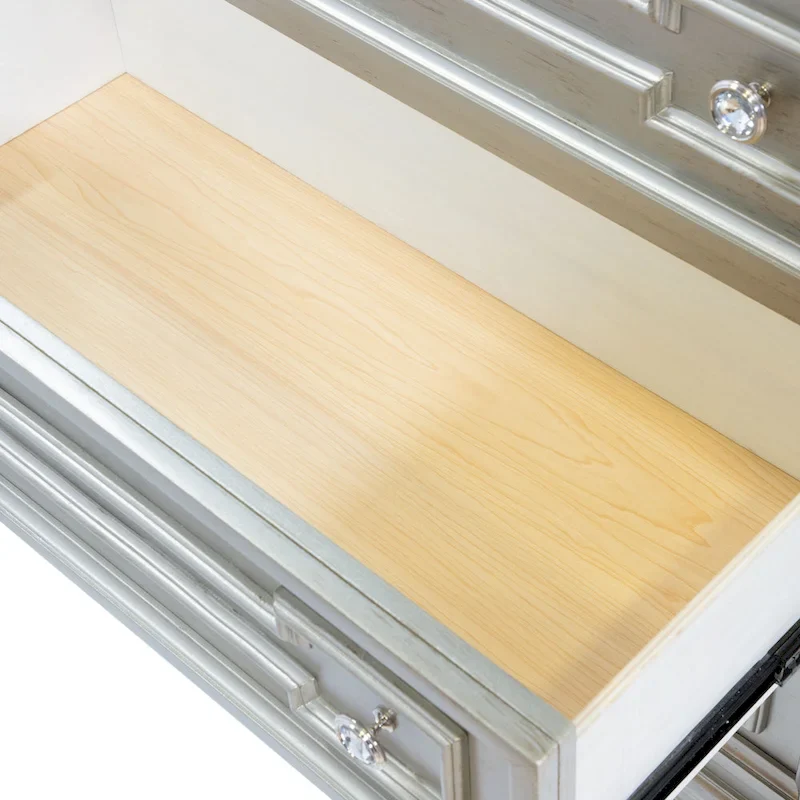 Eaen Glam Champagne Solid Wood 5-Drawer Chest by Furniture of America