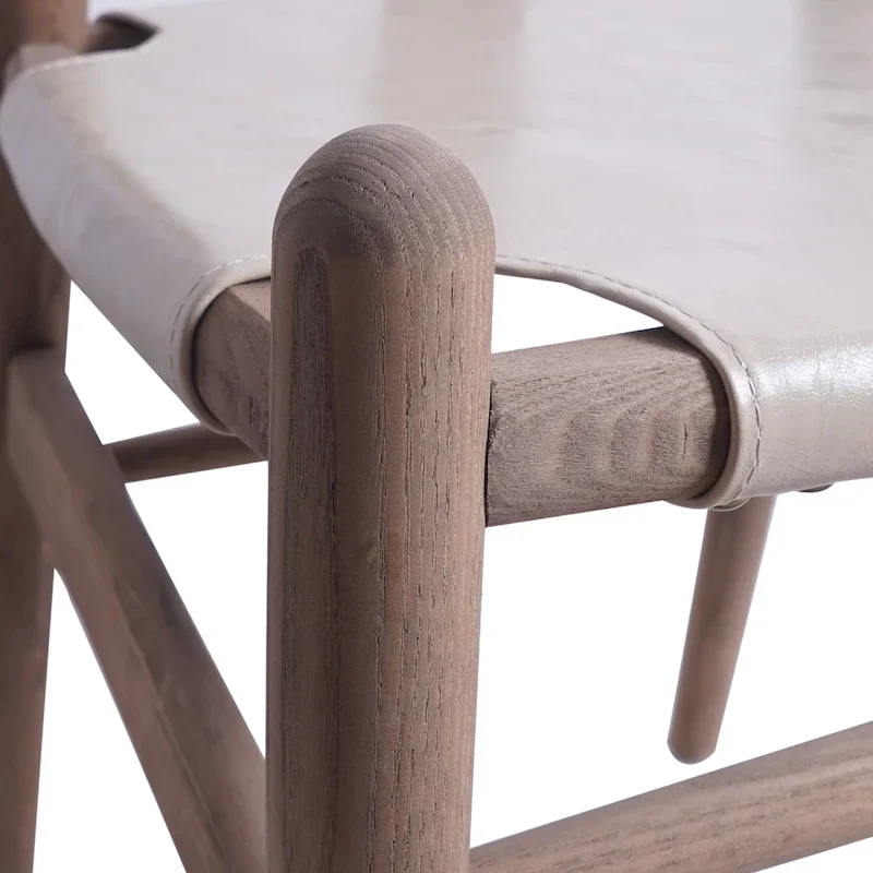 Ash Wood Dining Chairs Set of 6 - Mid-Century Modern Style