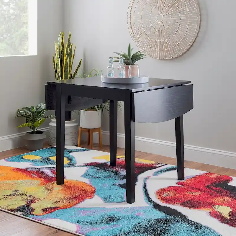 Solid Wood Square Drop Leaf Dining Table