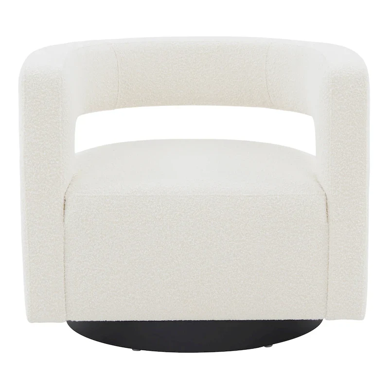Swivel Accent Chair, Fully Assembled, Cut Out Back - 31.1W x 28.4D x 26.8H