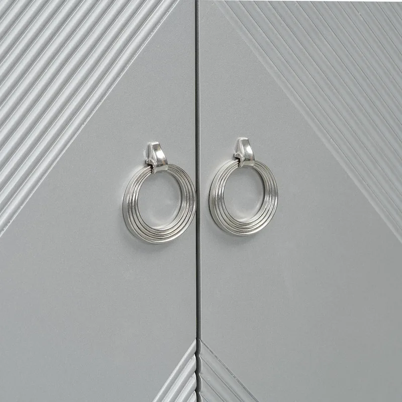 Light Luxury Cabinet with Geometric Patterns