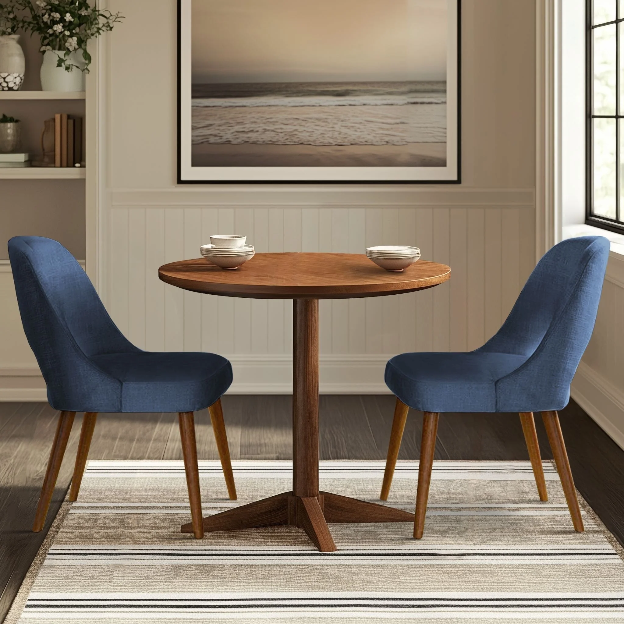 INK IVY Nola Upholstered Dining Side Chairs with Cutout Back design (Set of 2)