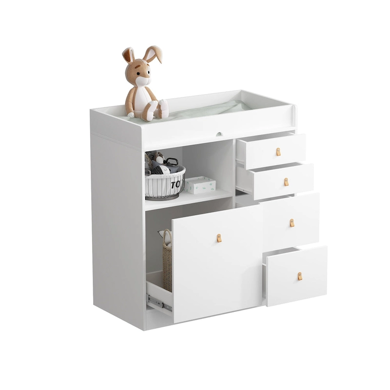 Modern Wooden Changing Dresser - Durable Construction, Baby Dresser