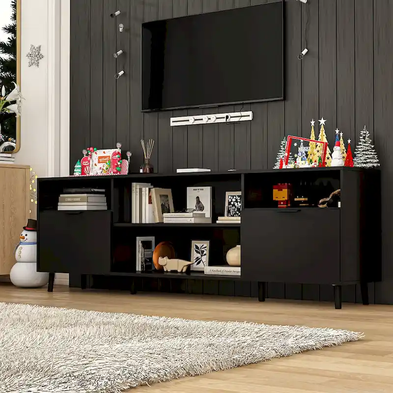 Ambient Electric Fireplace and Durable TV Stand Energy Efficient