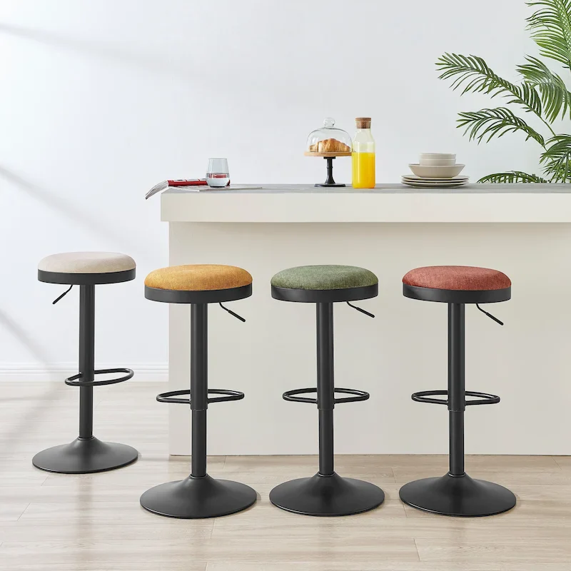 Juno Gaslift Backless Swivel Bar Stool,Set of 2