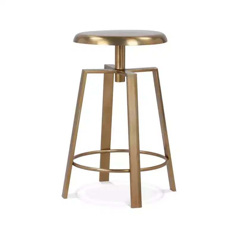 Meridian Furniture,Lang Gold Iron Counter/Bar Stool